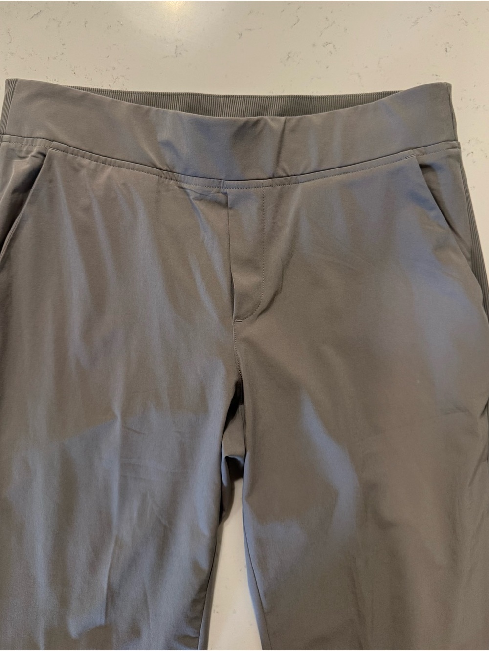 Athleta Brooklyn Ankle Pants Gray Mid Rise Stretch Size 10 - Picture 3 of 9
